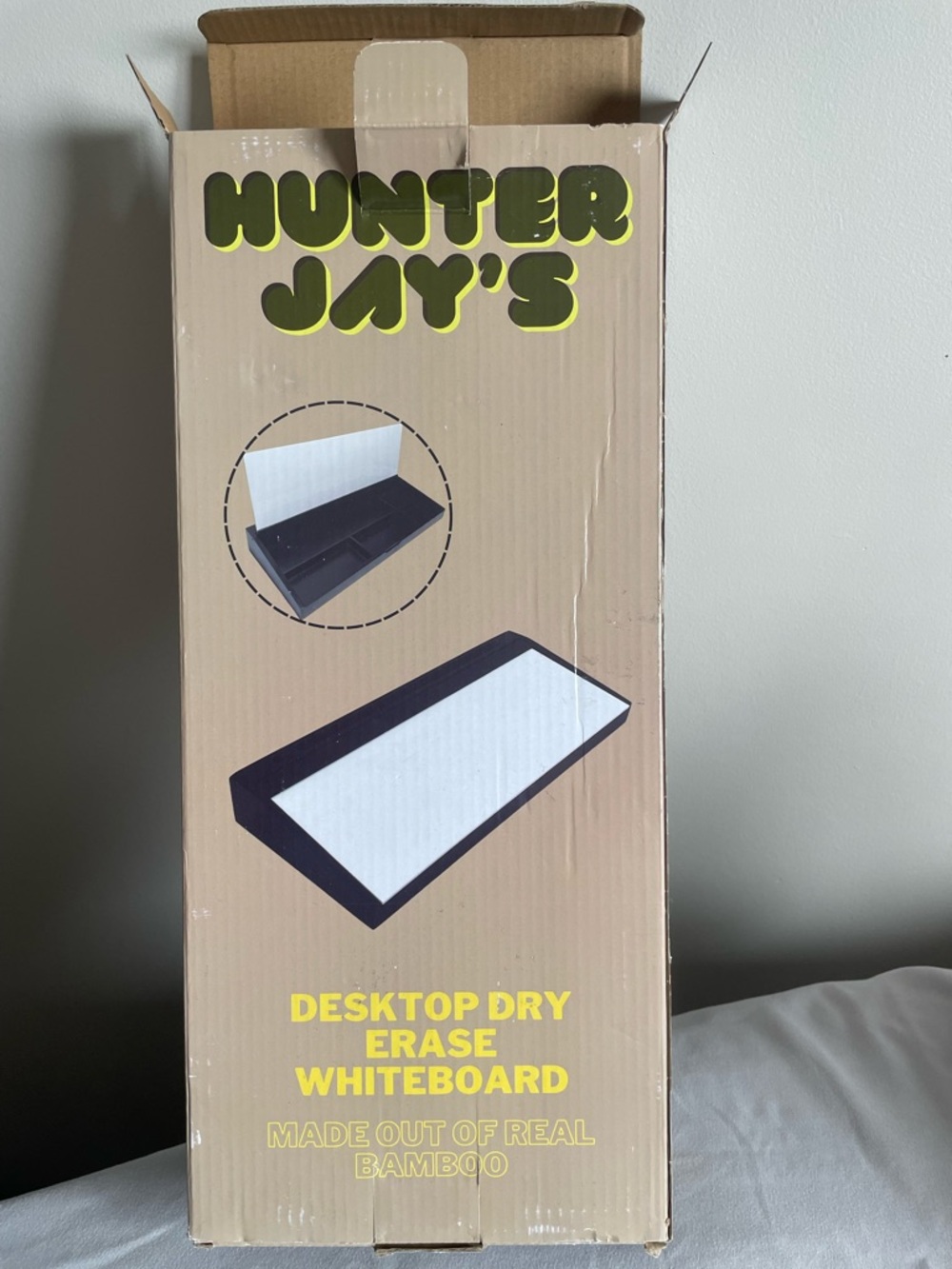 Hunter Jay's Desktop Dry Erase Whiteboard - Black & White